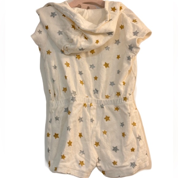 Juicy Couture Girls One-Piece Size 3T White Hooded Zip-Up Romper Shorts MSRP $70 - Picture 4 of 7